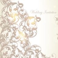 Wedding invitation card in vintage style