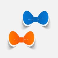 Realistic paper sticker bow N17