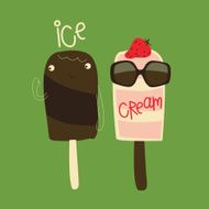 Ice cream cute friends