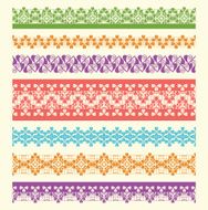 vector set of lace trims N6