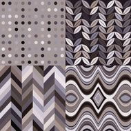 Set of Vector Retro Seamless Abstract Wavy Backgrounds N2