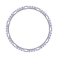 Thin silver chain - round frame