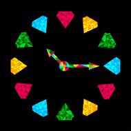 Colorful diamond clock