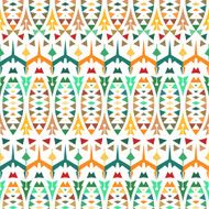 Seamless striped and triangles pattern