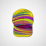 Abstract illustration on peaked cap N158