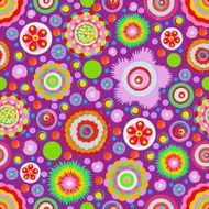 Seamless fantasy flower plant vector pattern cheer up background N8