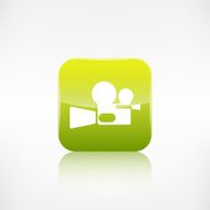 Video camera icon Media symbol App botton