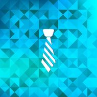 Hipster tie icon Triangle background