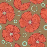 Spring old style floral seamless pattern