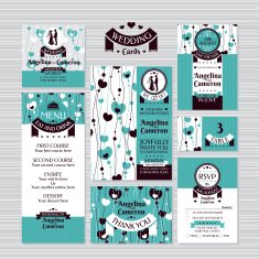 Set of wedding cards N10