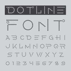 alphabetic fonts and numbers N36
