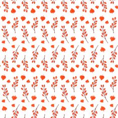 Colorful autumn seamless pattern made of hand drawn leaves N2
