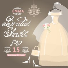 Bridal Shower card Vintage wedding invitation