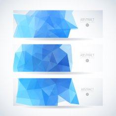 Abstract vector mosaic banners N84