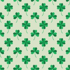 Seamless Pattern Tiling with Green Clover Leaves