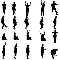 Vector silhouette of a woman N937