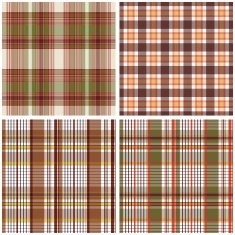 Vector tartan textile texture set N10