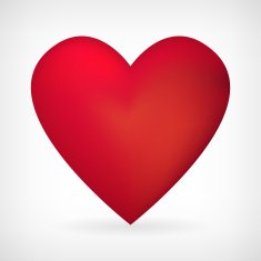 vector heart icon isolated