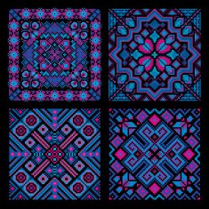 Ethnic mosaic ornamental backgrounds