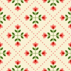 Seamless floral patern with abstract flowers N16