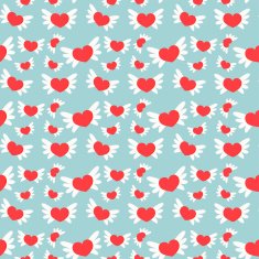 Romantic seamless pattern with hearts Vector illustration Background N12