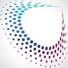 abstract colorful circle dot decoration pattern design element