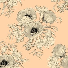 hand drawn flowers seamless pattern N4