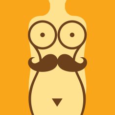 women body icon with mustache