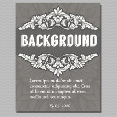 Vector vintage border frame N11