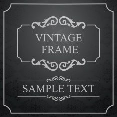 Vintage Frame with damask lace pattern