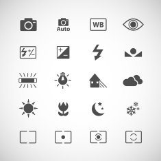 camera icon set vector eps10 N2
