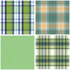 Vector tartan textile texture set N11