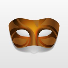 Vector Carnival Masquerade Party Mask Isolated on White N4
