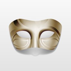 Vector Carnival Masquerade Party Mask Isolated on White N5