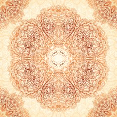 Ornate vintage seamless pattern in mehndi style N39