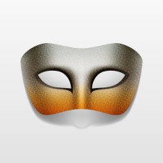 Vector Carnival Masquerade Party Mask Isolated on White N6