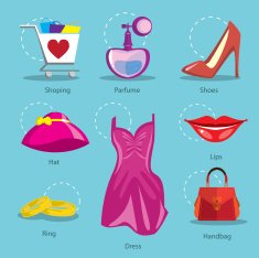 Woman fashion icon set N2