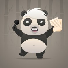 Cheerful panda sings songs and dances N2