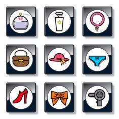 beauty icon set