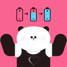 Cool panda love is powerful