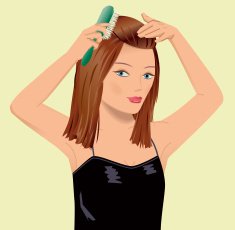 Girl Brushing Hair N2