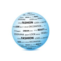 Fashion typography 3d circle