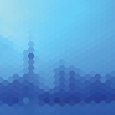 abstract blue hexagon pattern background