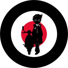Mod Boy & Scooter Silhouette