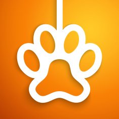 Applique dog track icon frame Vector illustration