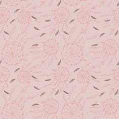 Seamless pink dream catcher pattern