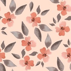 Blossom Watercolor floral background Seamless pattern 01
