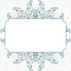 Floral swirl card template design N4