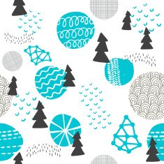 Seamless pattern in modern Scandinavian style