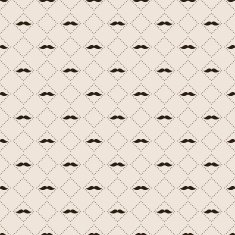Seamless pattern with mustache